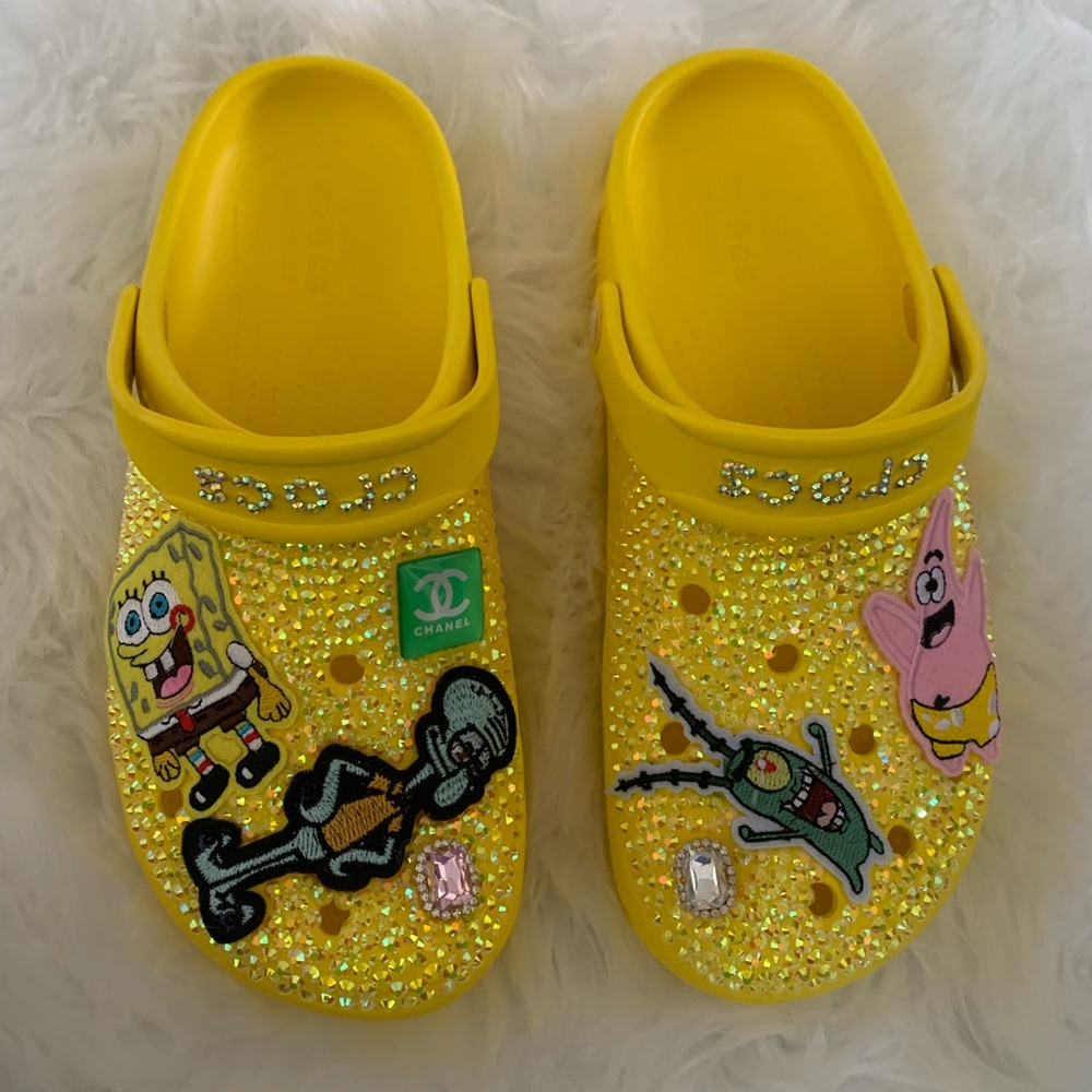 New SpongeBob bling crocs men’s size 8.